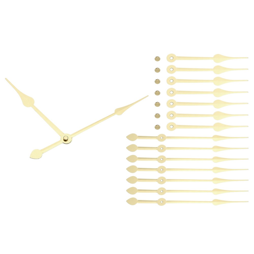 Clock Hands Kit, 8 Set Wall Clock Hands Parts Replacement, Gold, A23