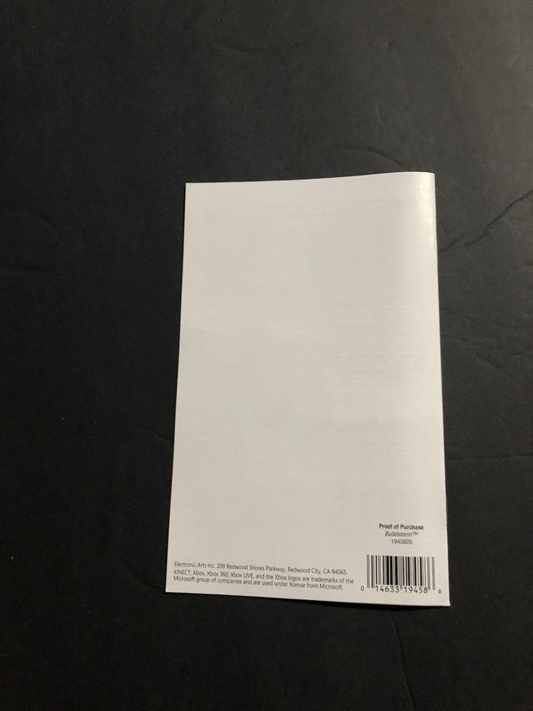 bulletstorm xbox 360 Manual Only