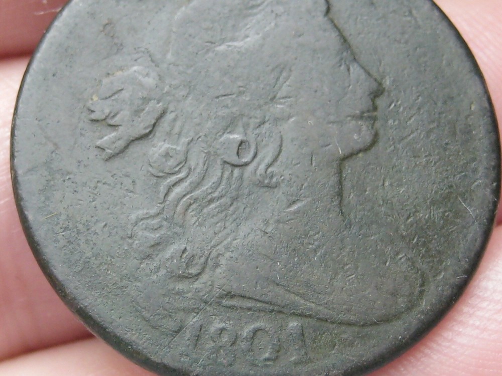 1801 Draped Bust Large Cent Penny- Fine/VF Reverse Details