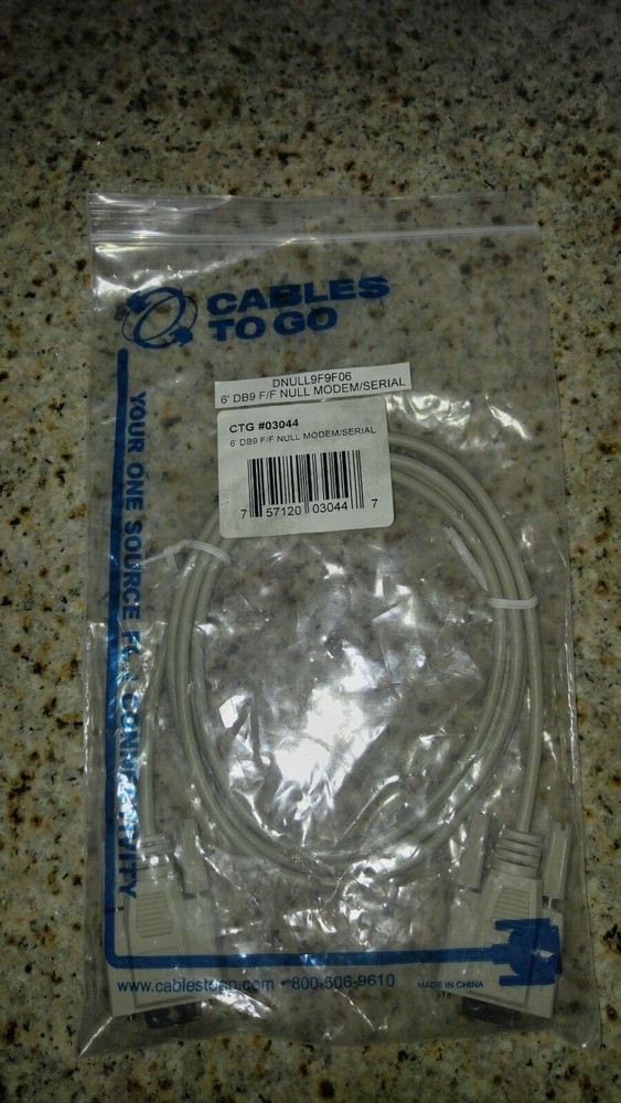 C2G 6' DB9 F/F Null Modem Serial Cable DNULL9F9F06