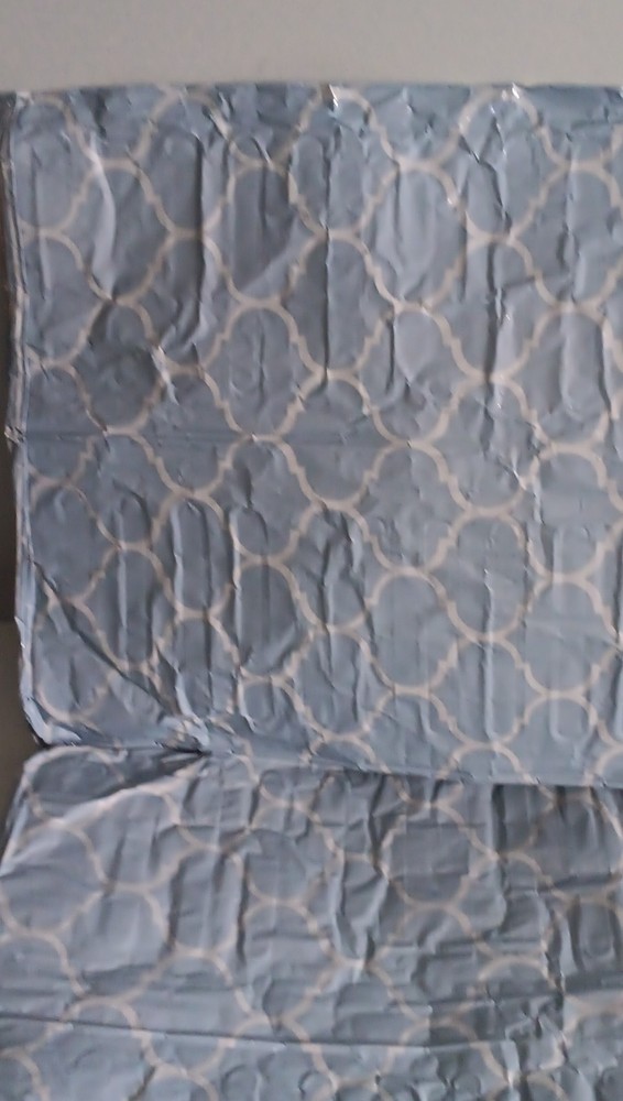 Blue White Geometric Pattern Bed Pillow Covers Rectangular 20 x 30 in Set