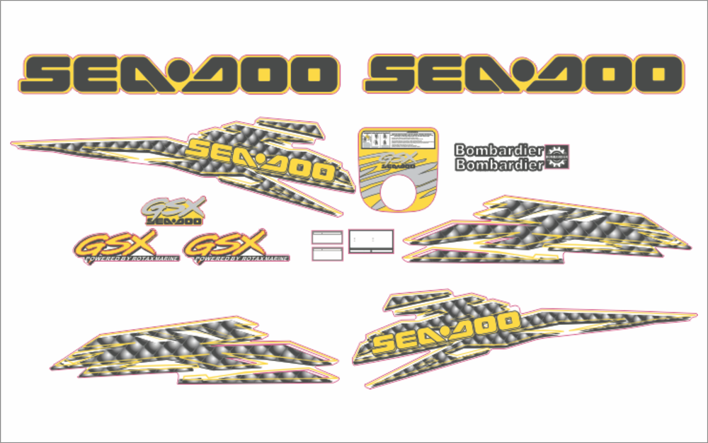 SEADOO GSX 1999-2000 Graphics / Decal / Sticker Kit