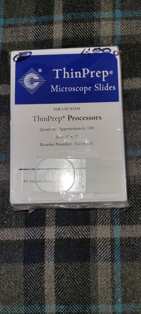 Thin Prep Microscope slides NEW Sealed Quanity 100 Size 1"x 3" Processors