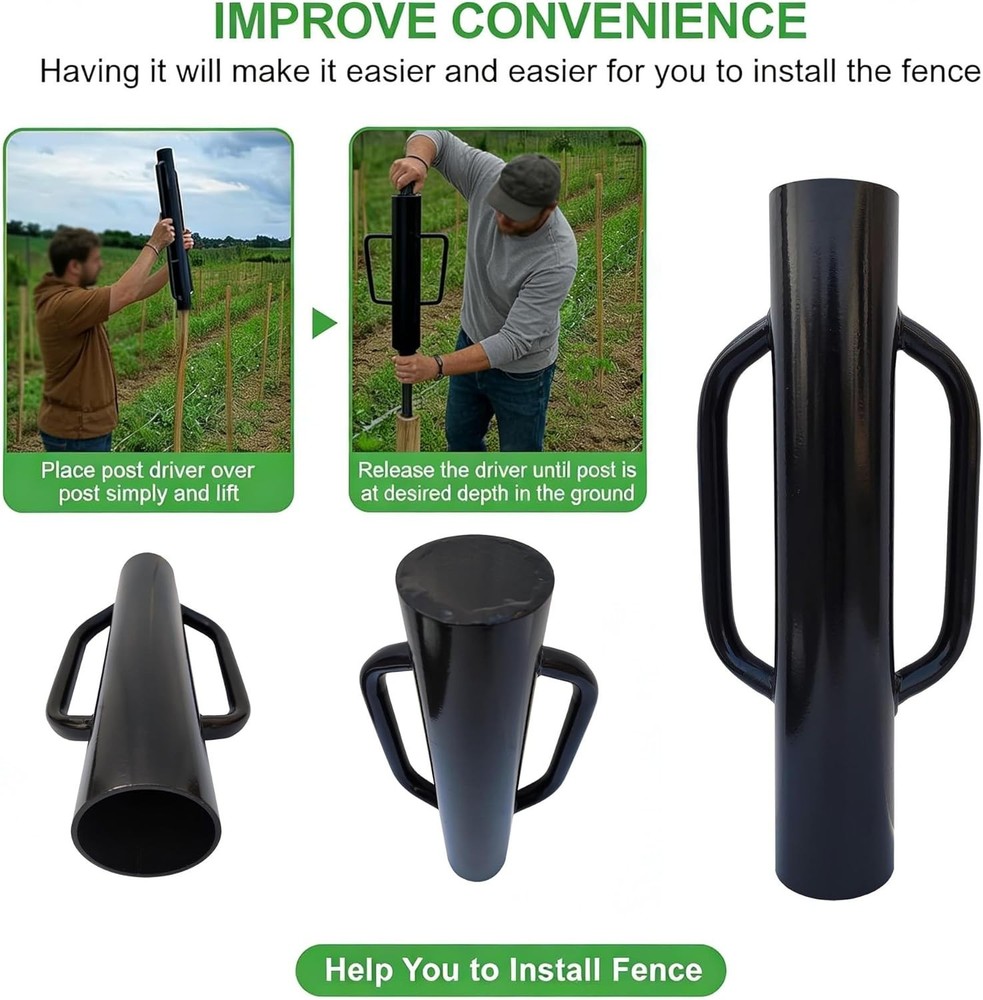 Solid Steel Post Rammer with Comfortable Handles