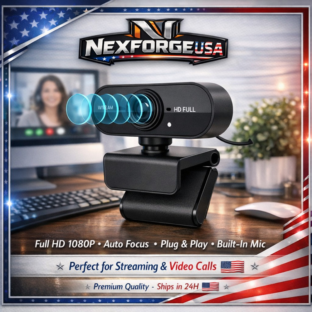 1080p HD USB Webcam Computer Camera with Microphone for Streaming and Video Call