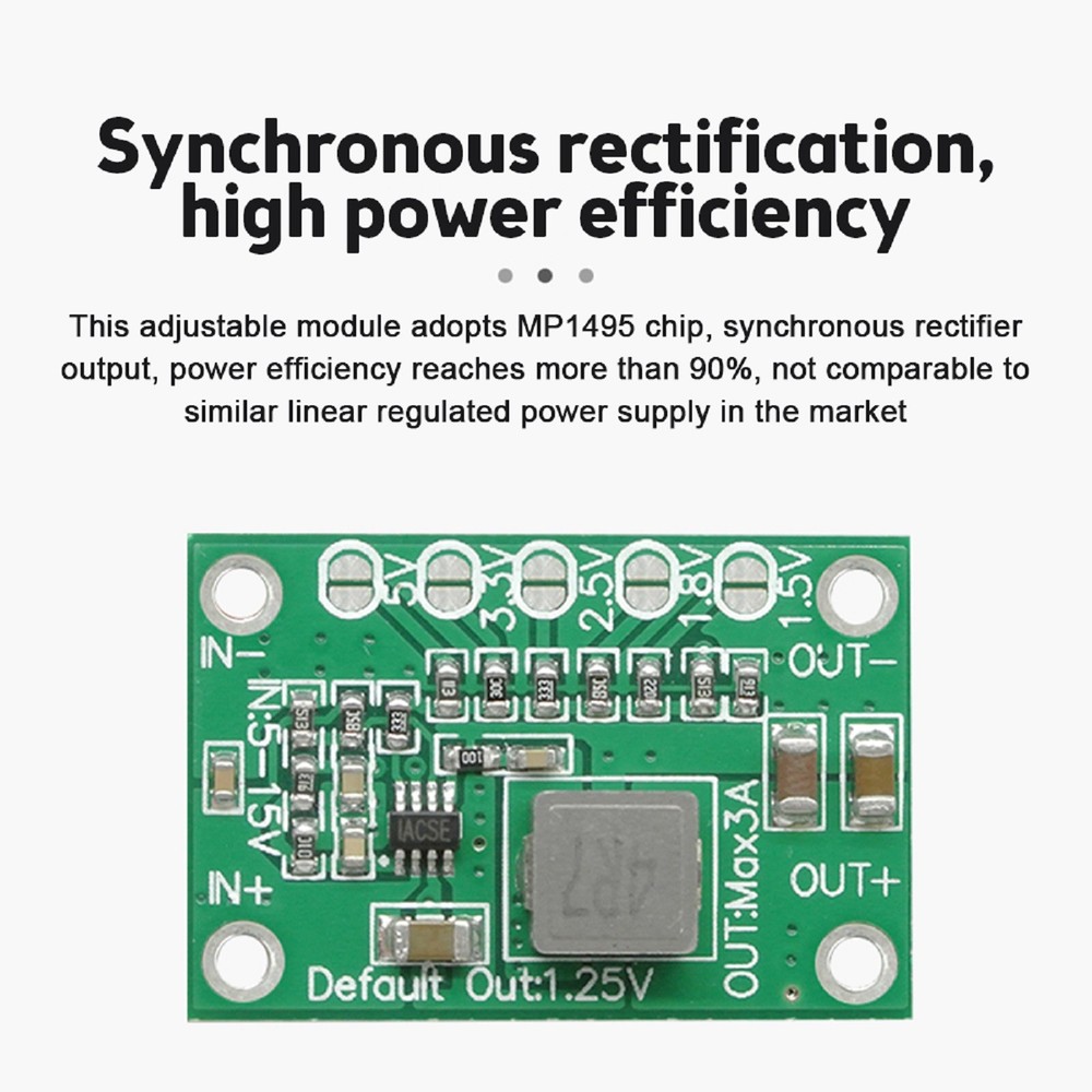 1.25V 1.5 2.5 3.3 5V Output 5-16V Input Step-Down Power Supply Adjustable Module