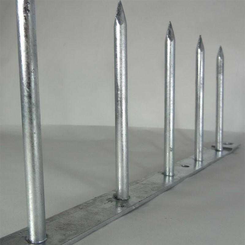 Anti-Climb Security Spike H130 Steel Single-Sided Silver Fence Guard Durable