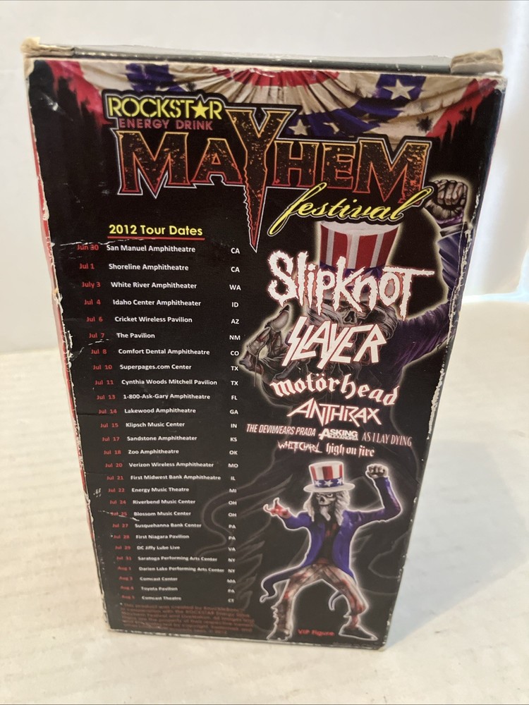 2012 Rockstar Mayhem Festival VIP figure Slipknot Slayer Motörhead Anthrax Tour
