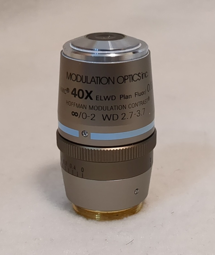 Nikon HMC Hoffman Modulation Contrast 40x ELWD Plan Fluor Microscope Objective