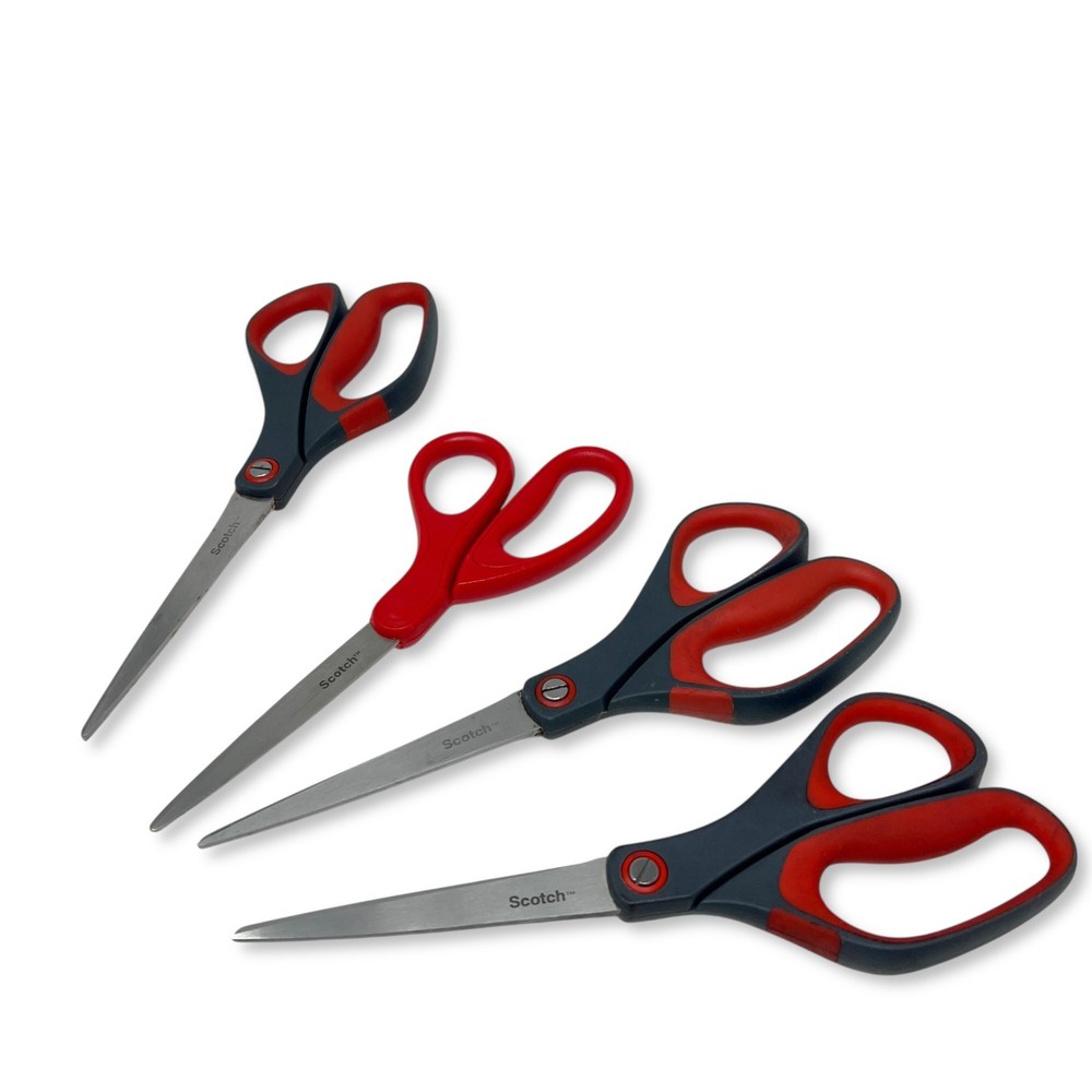 Scotch Multi-Purpose Scissors Set 8 Inch and Precision 4-Piece Mixed