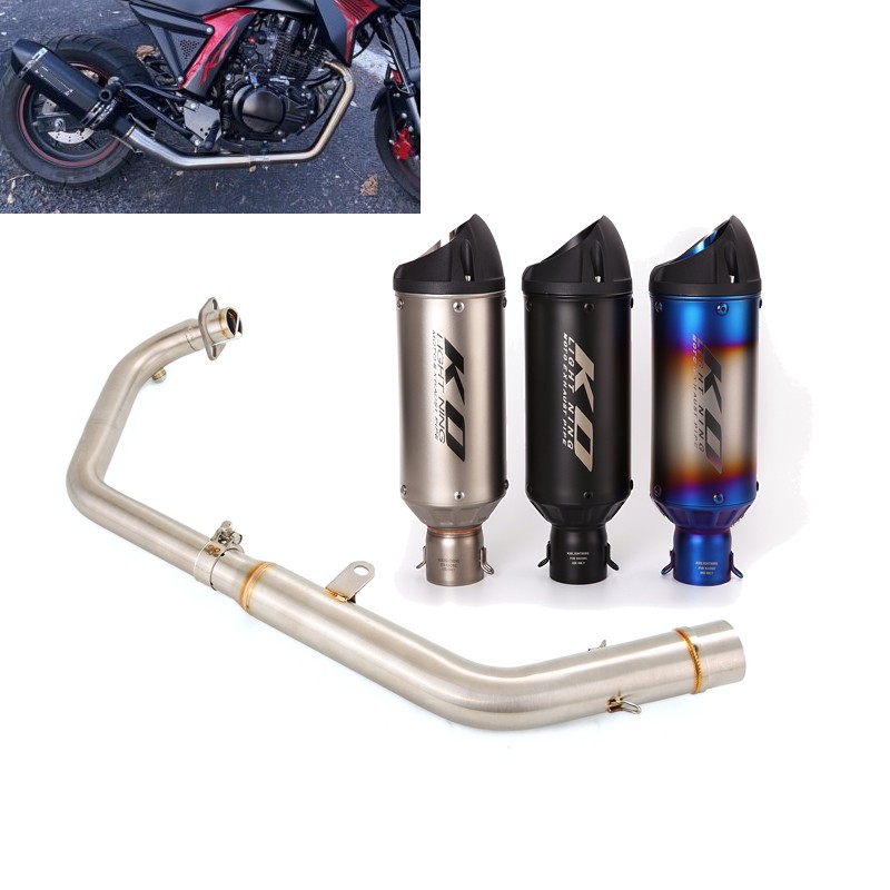 For Lifan KPM200 KPT200 2021-2025 Exhaust Header Front Pipe Slip On 51mm Muffler