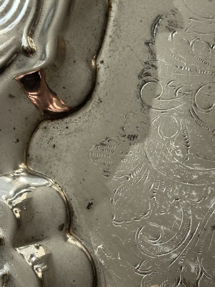 Antique Silverplate Tea & Coffee Set on Tray