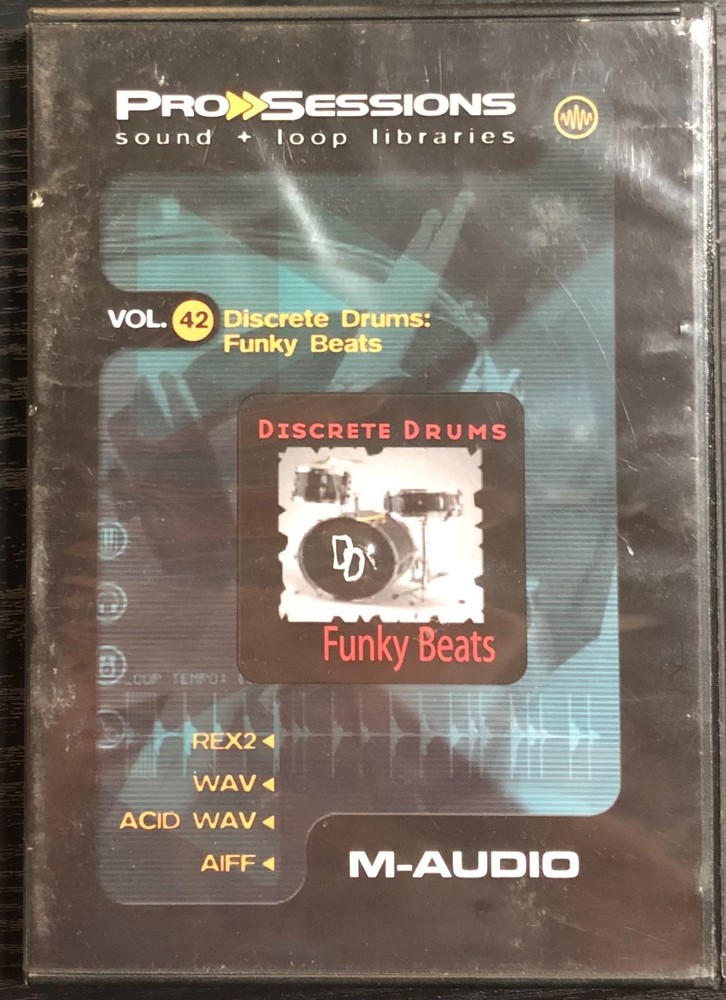 Pro Sessions, Vol. 42: Discrete Drums, Funky Beats (CD, Win+Mac software, 2006)
