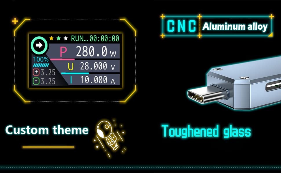 USB Power Meter PD 3.1 Type-c Tester Digital Multimeter Current C5(20bit)