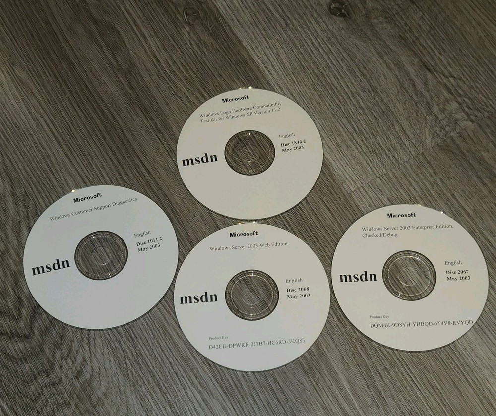 Microsoft MSDN Windows Server 2003 Software Disc Lot Vintage 2003