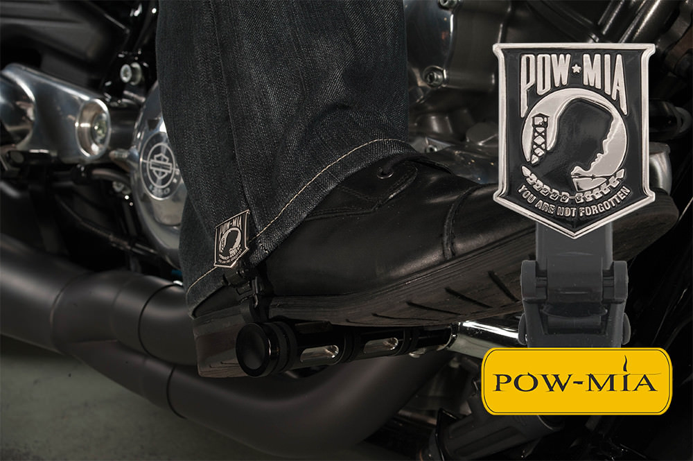 4" POW-MIA Biker Boot Straps