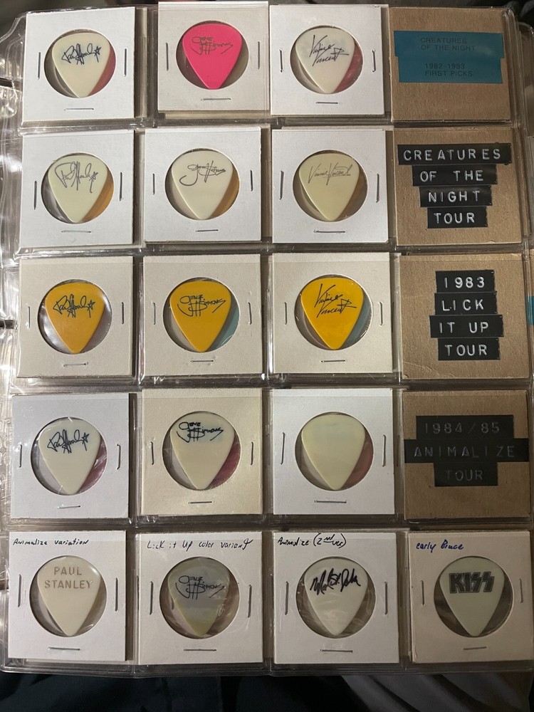KISS PAUL STANLEY stage used 1987 88 CRAZY NIGHTS concert tour guitar pick RARE