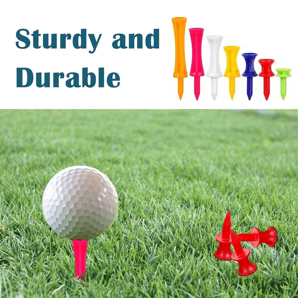 70 Pcs Golf Tees, Golf Step Down Plastic Tees Value Multiple Colors Size Bulk...