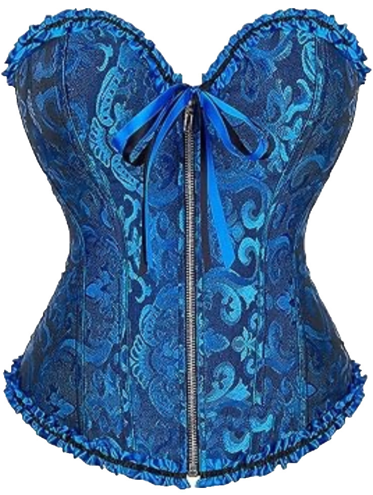 Blue Lace Corset Top XXL Lace Up Whimsigoth Renaissance Vamp Witchy Bustier Goth