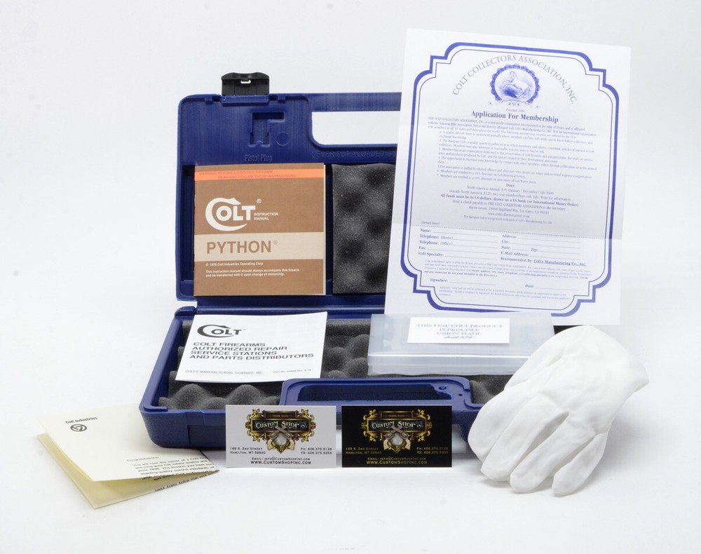 Colt Python Box, OEM Case, 1978 Manual, And More!