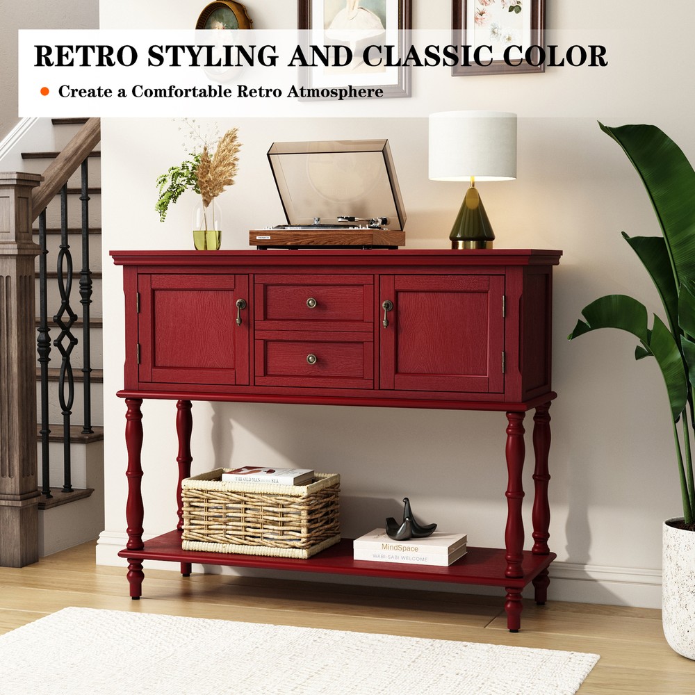 Kitchen Sideboard Storage Dining Buffet Cabinet Console Table with Shelf&Drawers