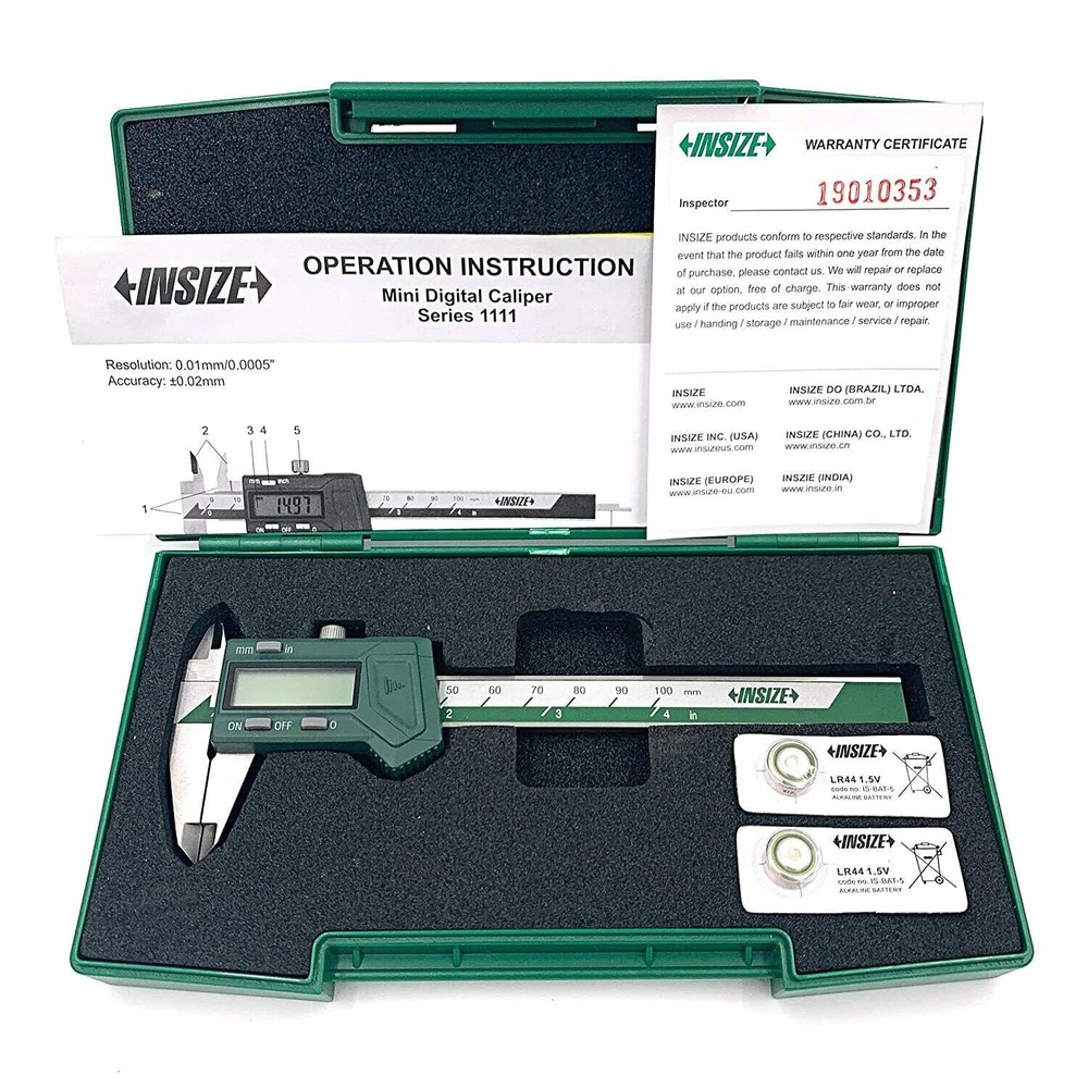 Insize 1111-100A Mini Digital Caliper Range 0-100mm/0-4"
