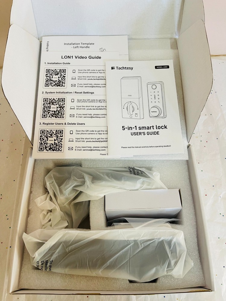 Tachtesy 5 in 1 Smart Lock App Control Fingerprint Key Password One time code