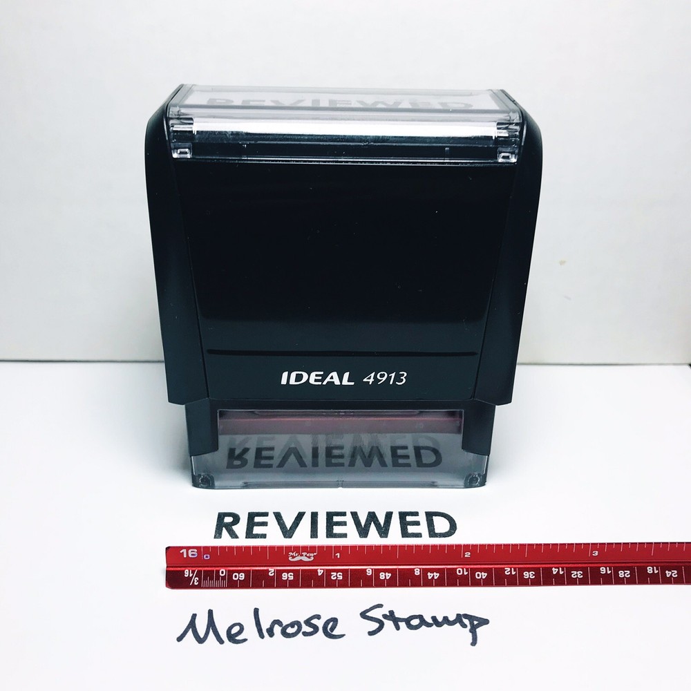 Reviewed Rubber Stamp Self Inking Black Ink Ideal 4913