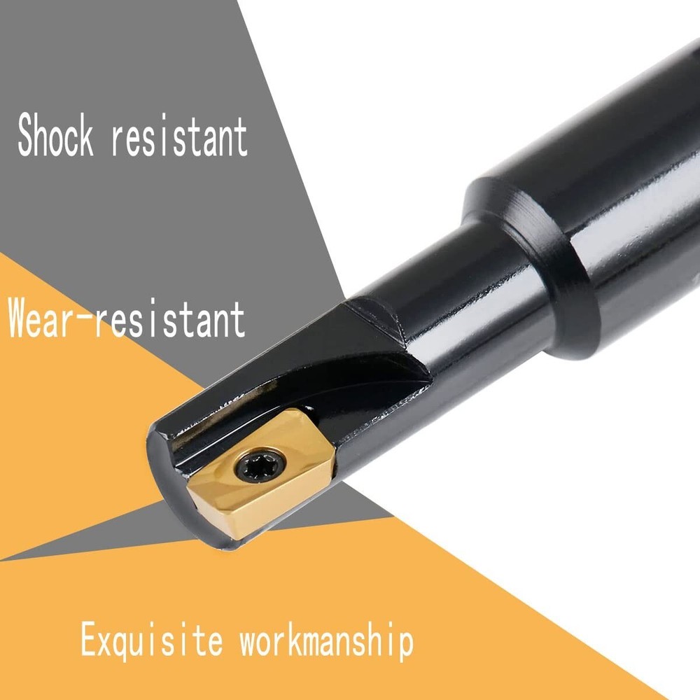 90° Square Shoulder Indexable End Mill holder 3/8×1/2× 3 +APMT1135PDER insert