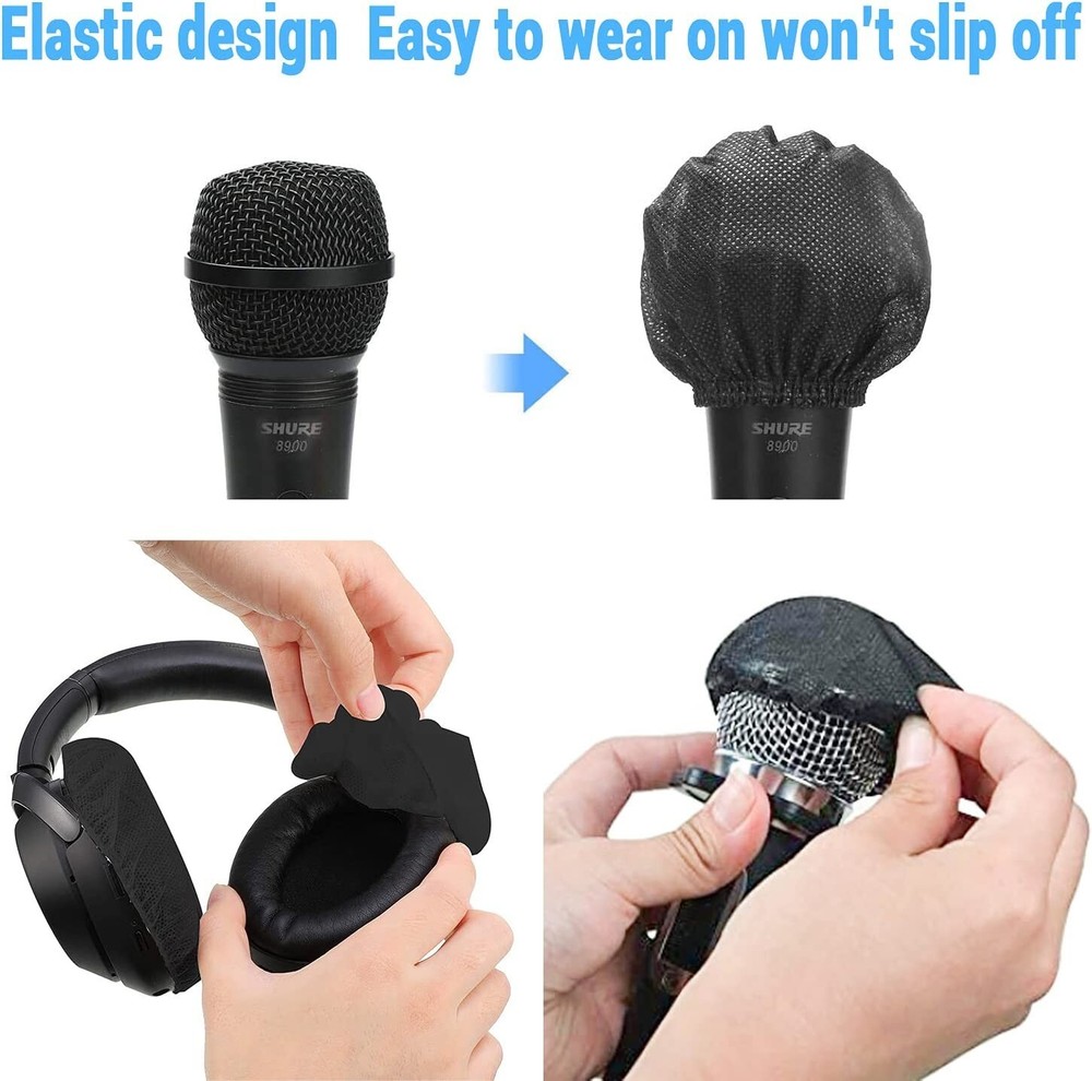 Microphone Covers Disposable Mic Filters Protective Caps for Handheld Kalaoke