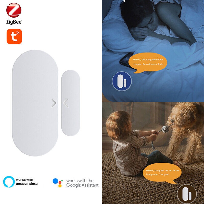 Tuya ZigBee Hub Wireless Door Window Contact Sensor App Remote Control Alarm