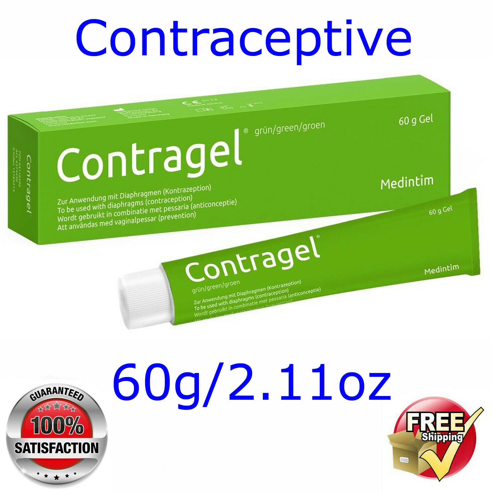 Contragel @ Green Contraceptive Gel for diaphragms (contraception) 60g 02/2027