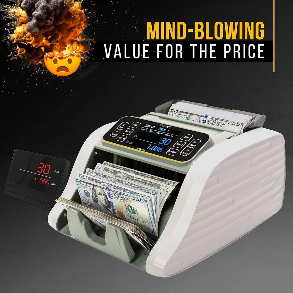 Compact Money Count Machine with Zero-Error Features & Multi-Currency Support