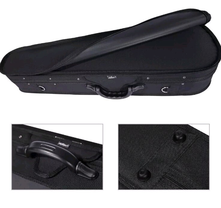ADM 4/4 Full Size Beginner Violin Hard Case Basic Professional Triangular Shape