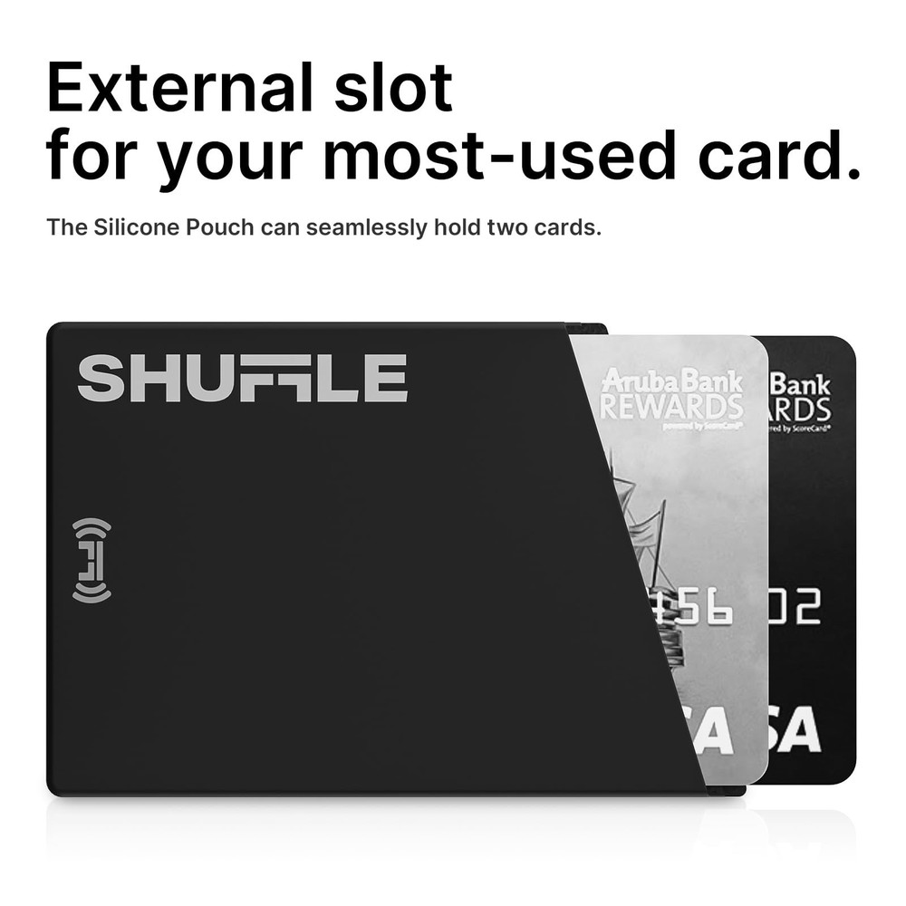 Shuffle Wallet - Silicone Pouch with NFC Function, Digital Business Card Chip...