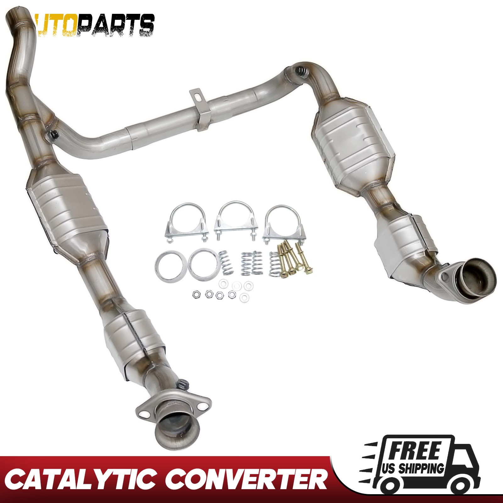 2x Catalytic Converter for Ford F-150 1999-2003 F-250 1999 5.4L 4WD Left & Right