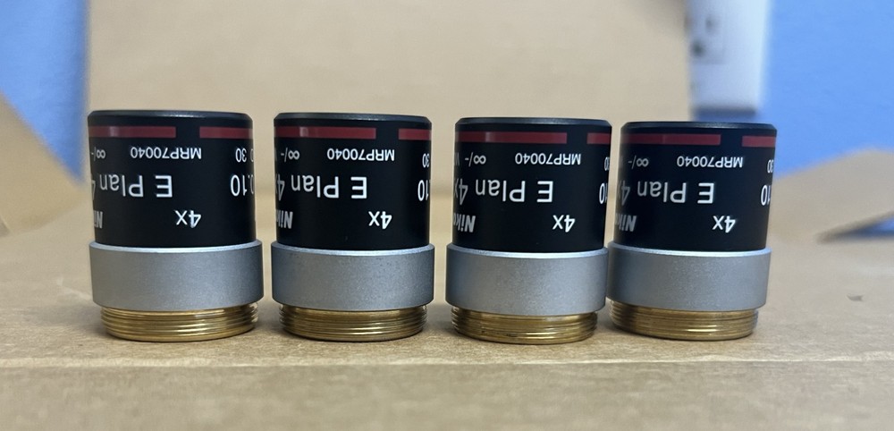 Nikon E Plan 4X/0.10 ♾/ - WD 30 Microscope Lens Objective MRP70040