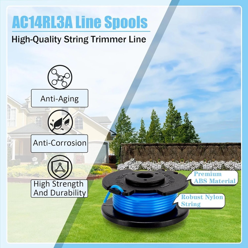 AC14RL3A String Trimmer Spool for Ryobi Weed Wacker String, 11ft 0.065" String T