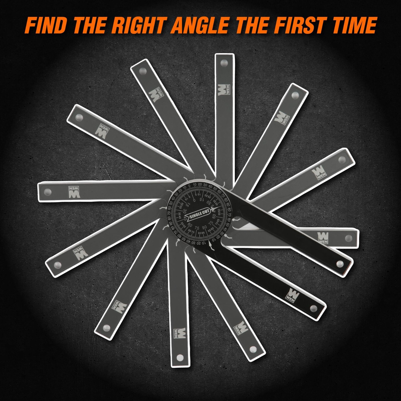 WEN ME175P 7.25" Aluminum Alloy Miter Saw Protractor with Laser-Engraved Scales