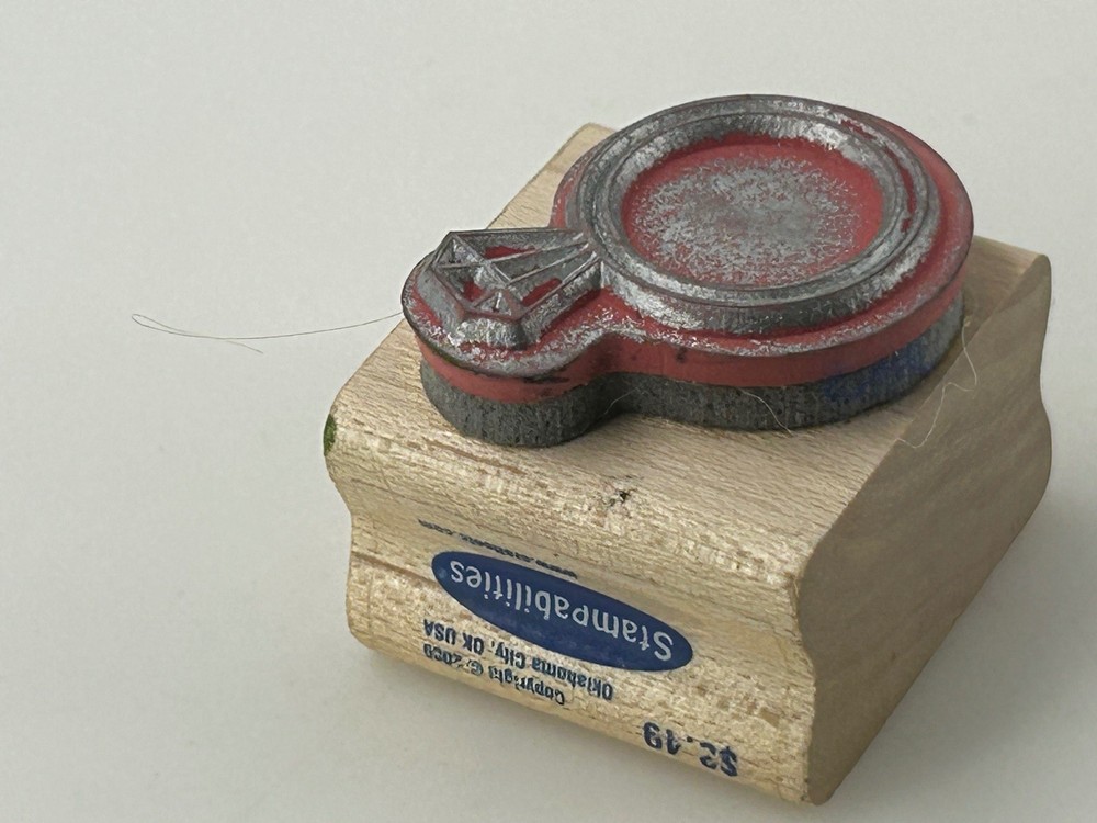 Stampabilities Rubber Stamp Diamond Engagement Ring Crafting