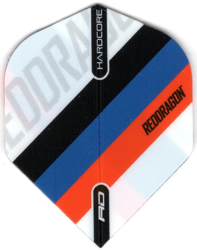 HARDCORE BLACK-BLUE-RED Dart Flights: 3 per set