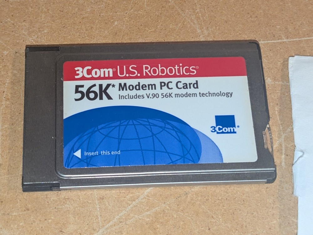 3Com US Robotics 56K Modem PC Card - Model 3056