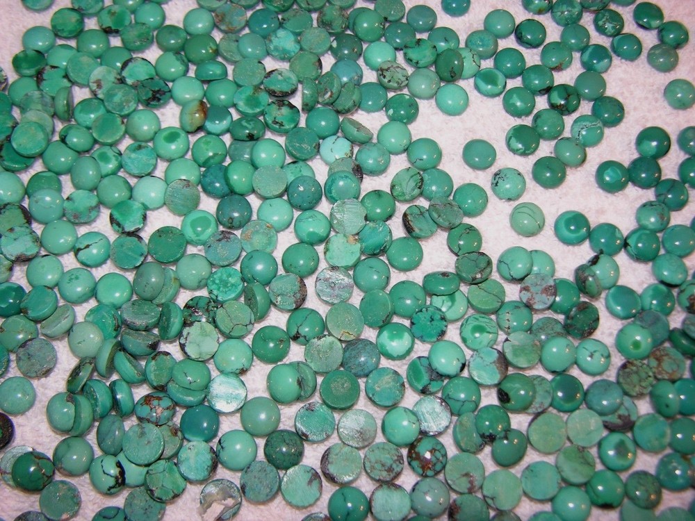 Turquoise cabochons 9MM round 15 cabs per lot
