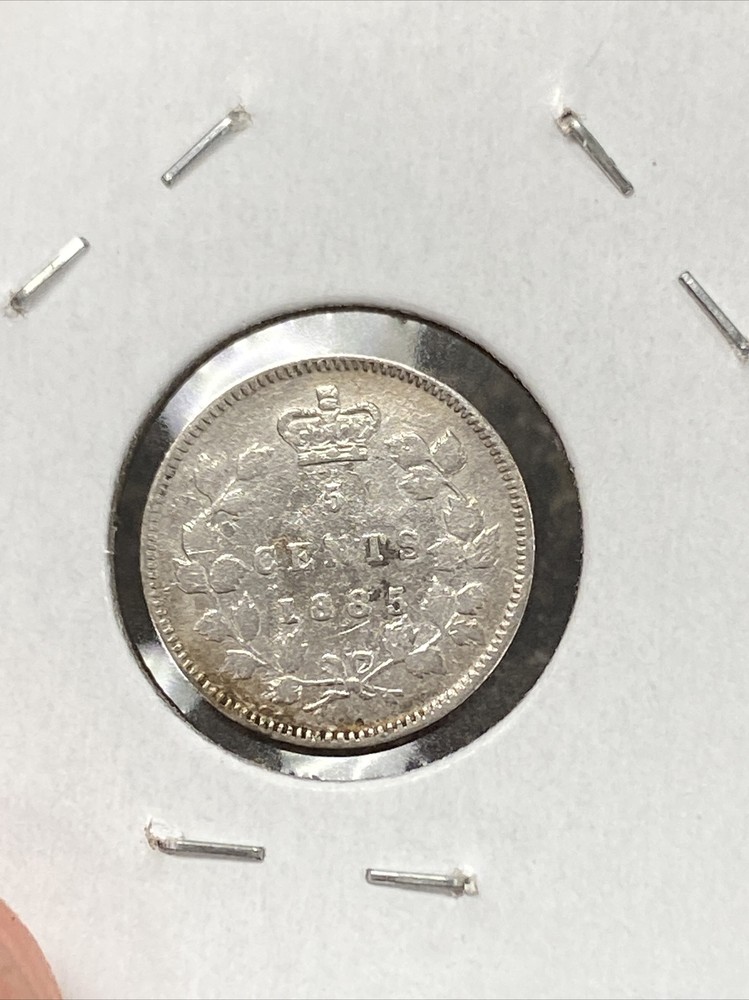 1885 small date canada 5 cents