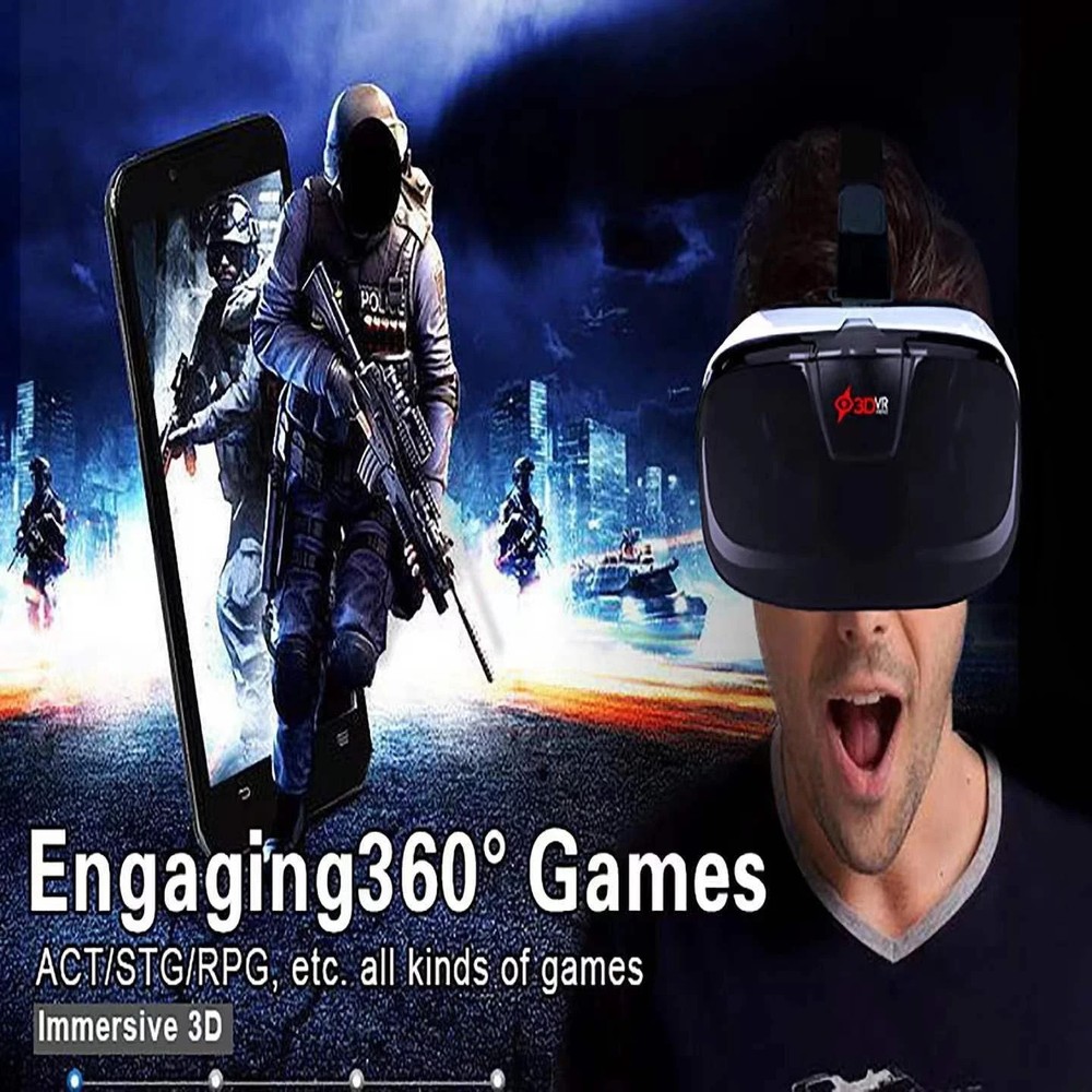 VR Headset for Phone, Compatible with Iphone Samsung and Android 3D Virtual Real