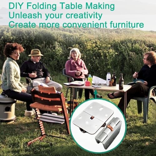 Adjustable 180 Degree Hinges,Folding Bifold Door Hinges,Locking Hinges Silver-2