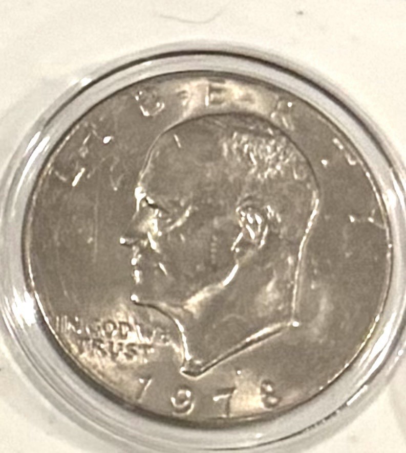 1978 D Eisenhower Dollar with error - mint mark filled in error