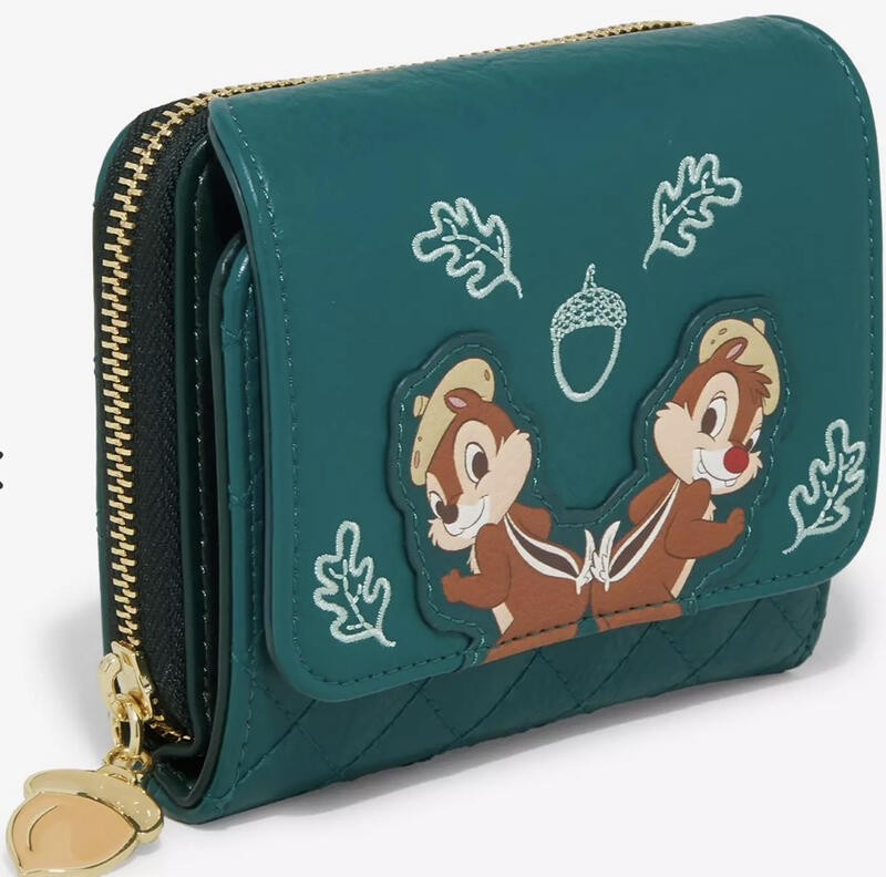 Loungefly Disney Chip & Dale Quilted Backpack & Wallet Set NEW