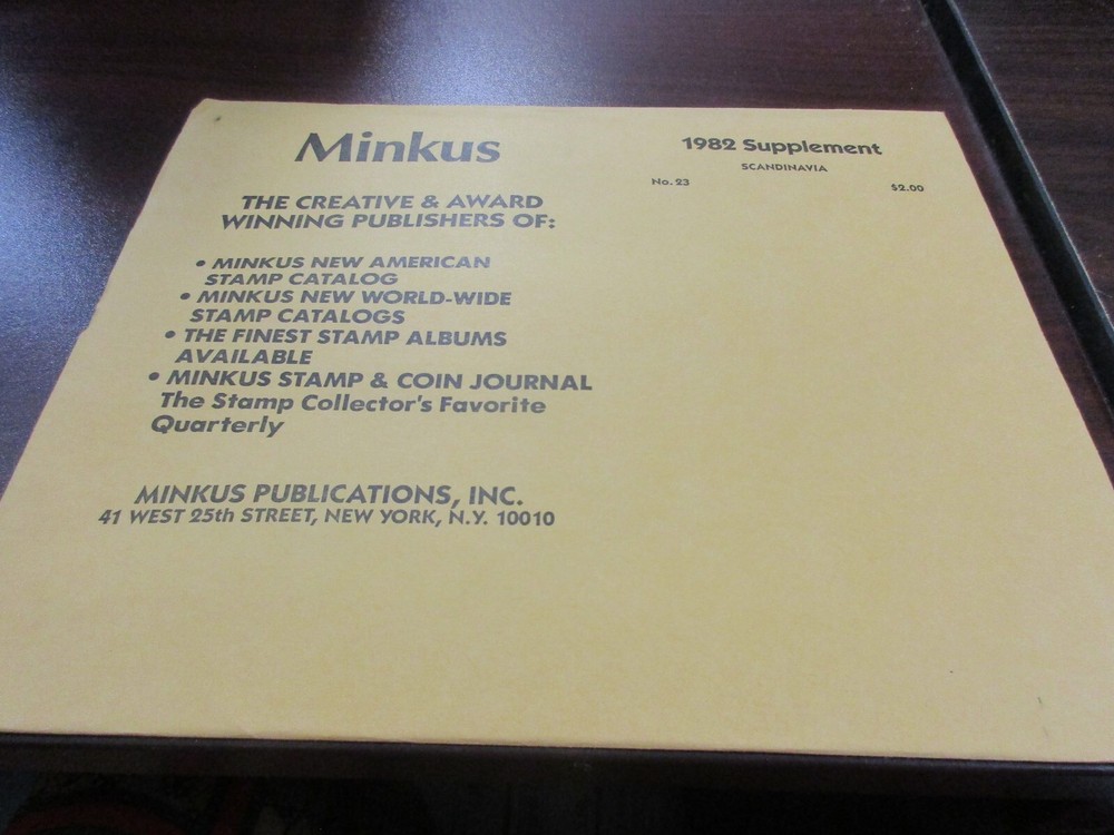 "MINKUS"  1982  SUPPLEMENT SCANDINAVIA  W/FREE SHP.