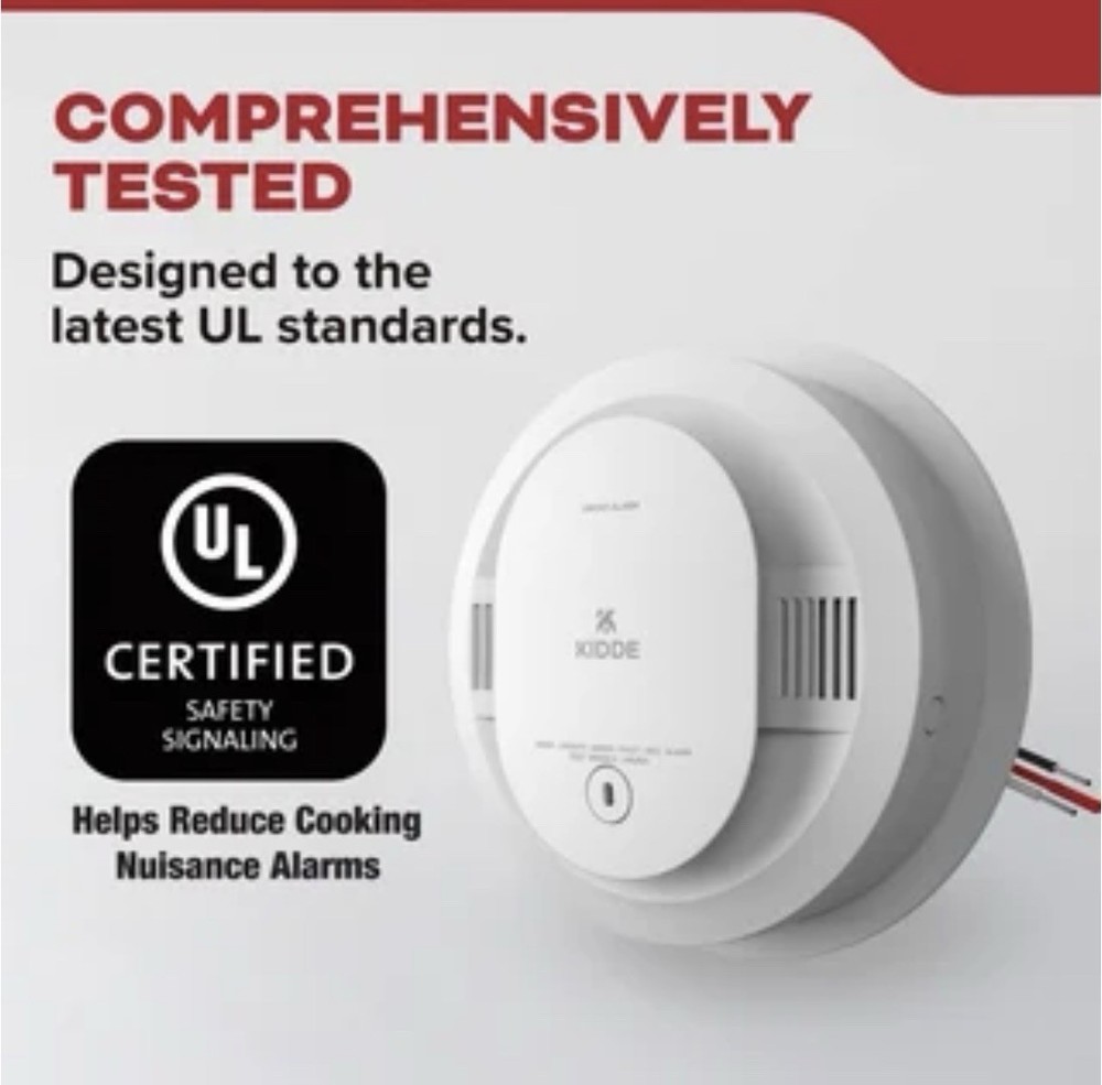 6 Kidde Hardwired Smoke Detector Interconnected LED Alarm